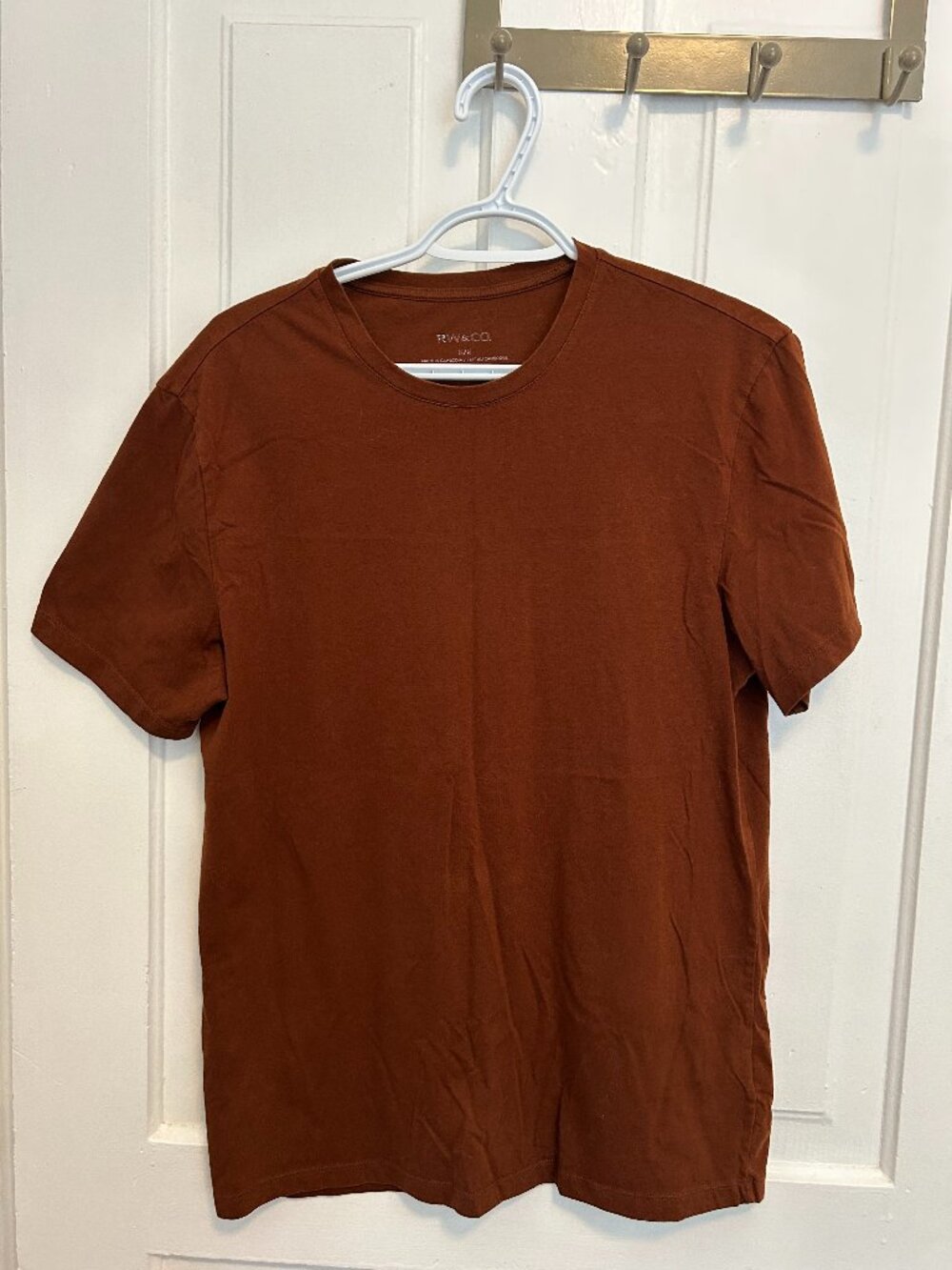 Mens Rust RW&CO Medium Crewneck T-shirt